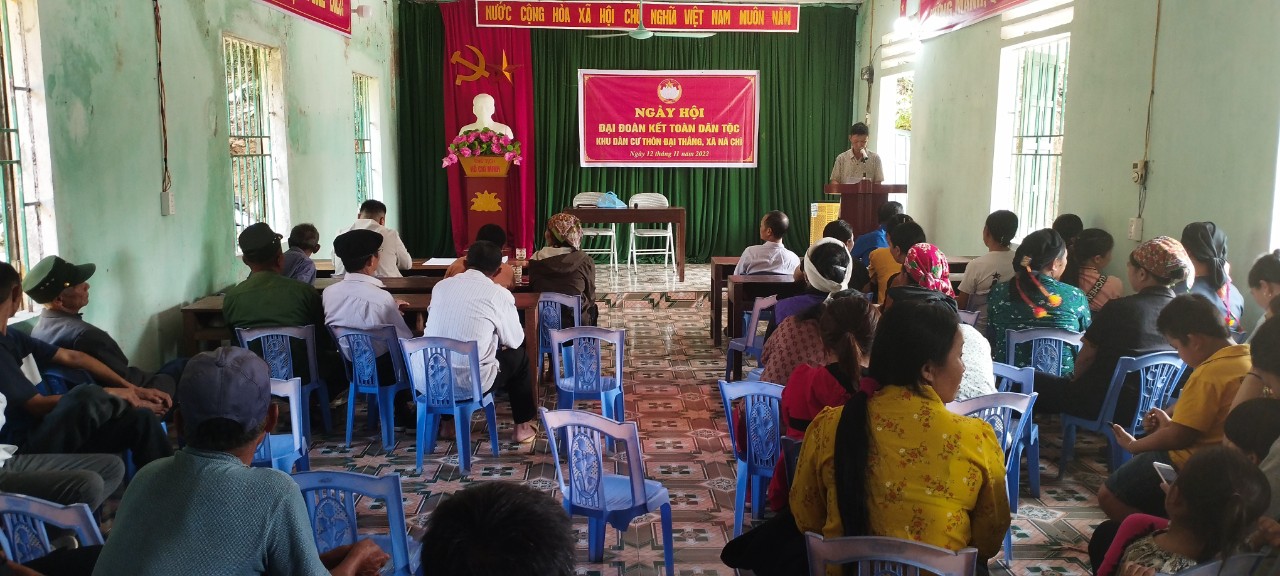 Thôn Đại Thắng, xã Nà Chì tổ chức ngày hội Đại đoàn kết toàn dân tộc